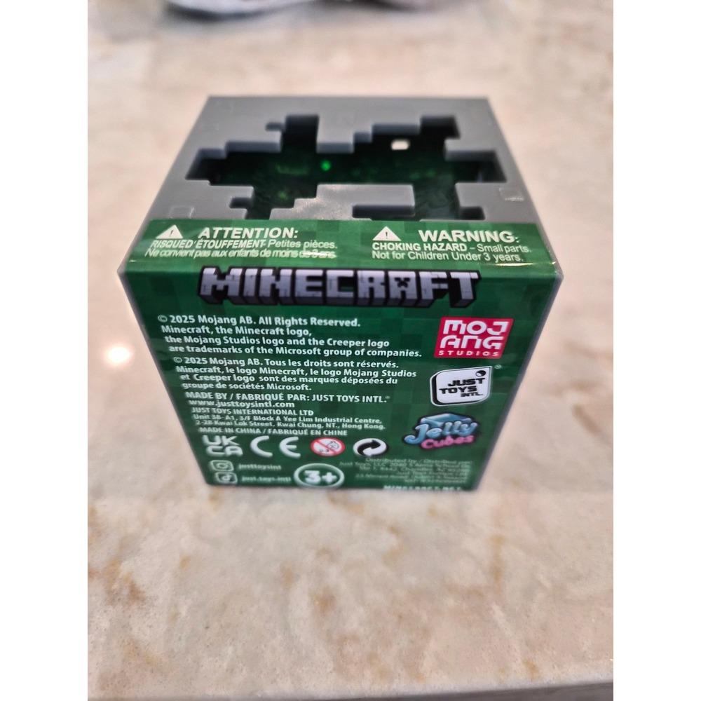 Minecraft Jelly Cubes Green Slime Sensory Fidget Toy Just Toys Intl JTMIN-35237